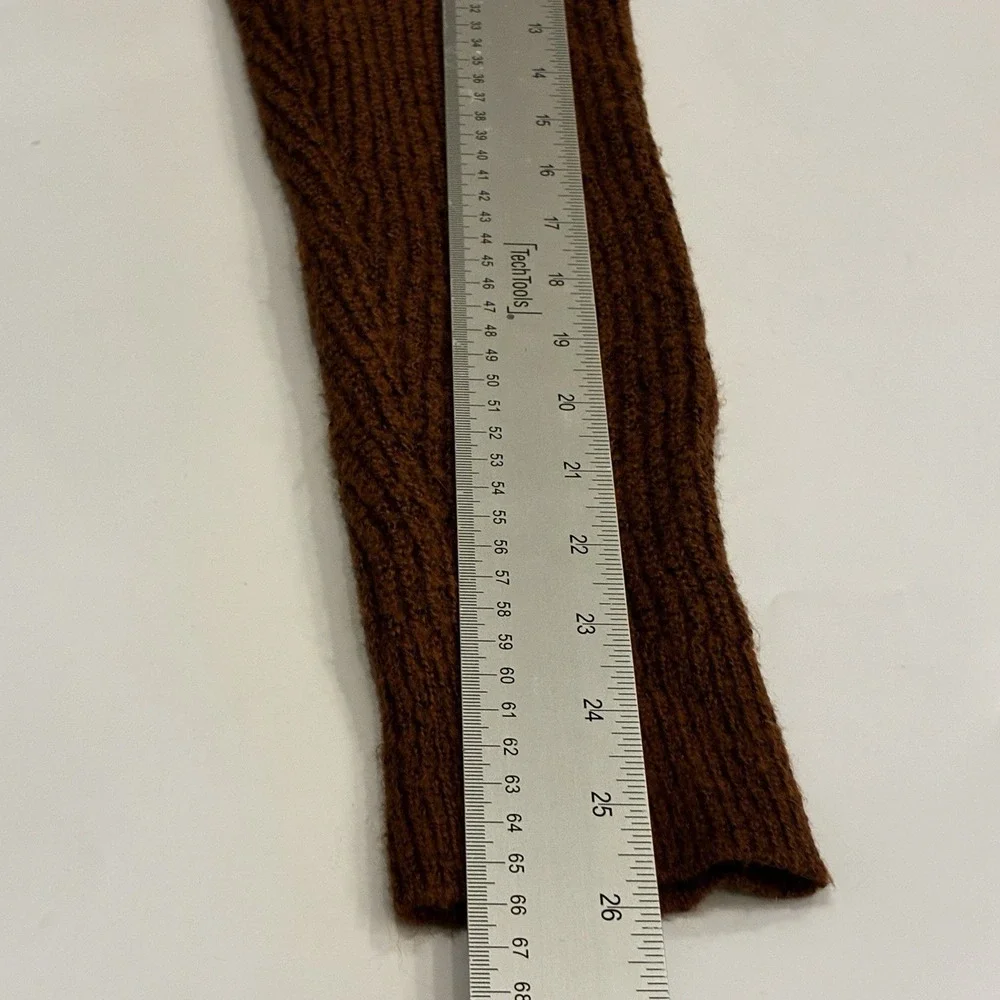 Natural Collections Womens‎ Brown V-Neck Soft Sweater Size L Classic Timeless